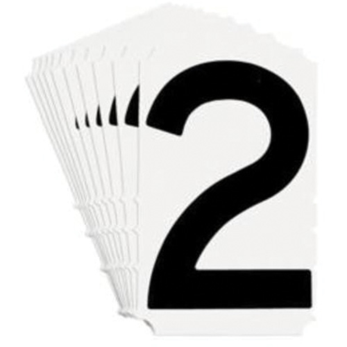Quick-Align&reg; Individual Gothic Number and Letter Labels, 2, 4" H, Black The Estey Group