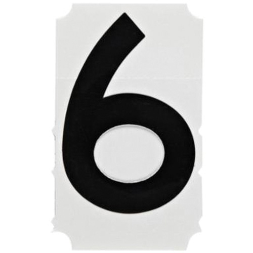 Quick-Align&reg; Individual Gothic Number and Letter Labels, 6, 4" H, Black The Estey Group