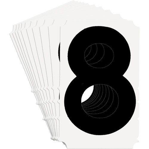 Quick-Align&reg; Individual Gothic Number and Letter Labels, 8, 4" H, Black The Estey Group