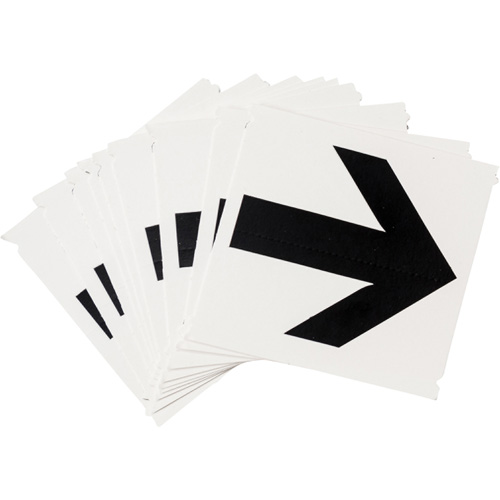 &eacute;tiquettes de lettres et chiffres gothiques individuels Quick-Align, Symbole de fl&egrave;che, 4" h, Noir The Estey Group