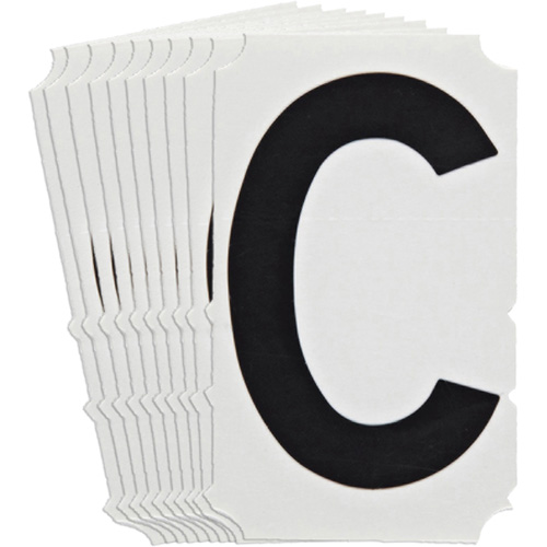 &eacute;tiquettes de lettres et chiffres gothiques individuels Quick-Align, C, 4" h, Noir The Estey Group