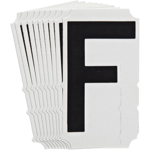 &eacute;tiquettes de lettres et chiffres gothiques individuels Quick-Align, F, 4" h, Noir The Estey Group