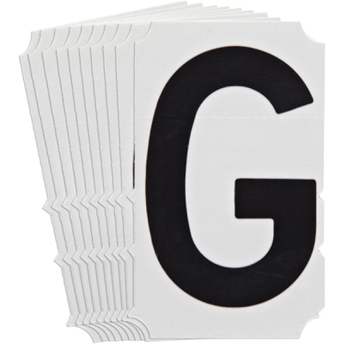 &eacute;tiquettes de lettres et chiffres gothiques individuels Quick-Align, G, 4" h, Noir The Estey Group