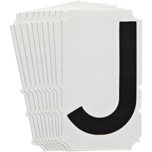 &eacute;tiquettes de lettres et chiffres gothiques individuels Quick-Align, J, 4" h, Noir The Estey Group