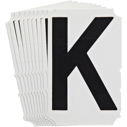&eacute;tiquettes de lettres et chiffres gothiques individuels Quick-Align, K, 4" h, Noir The Estey Group