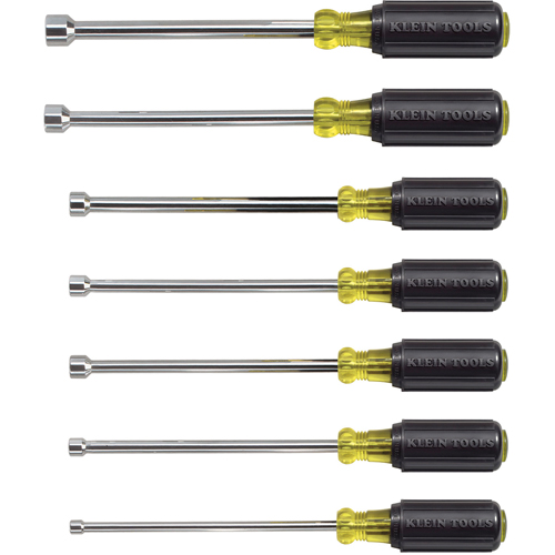 Cushion-Grip Nut Driver Set with 6" Shafts, 7 Pcs., Non Magnetic, Imperial The Estey Group