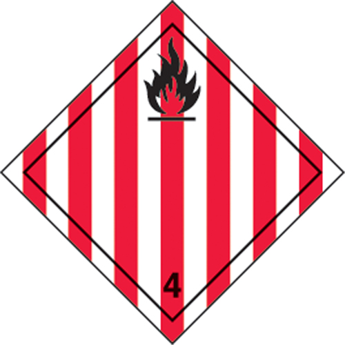 TDG Shipping Labels, Class 4.1, Flammable Solids, Paper The Estey Group