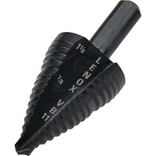 #11 Step Drill Bit, 7/8" - 1-1/8" , 1/4" Increments, High Speed Steel The Estey Group