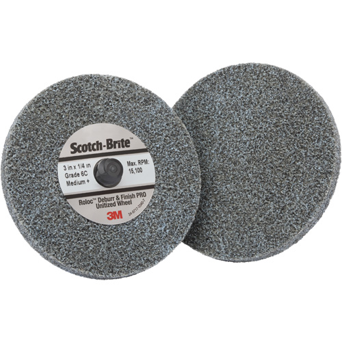 Roloc Deburr & Finish Pro TR Unitized Wheel, 2" x 1/4", Coarse Grit, Ceramic The Estey Group