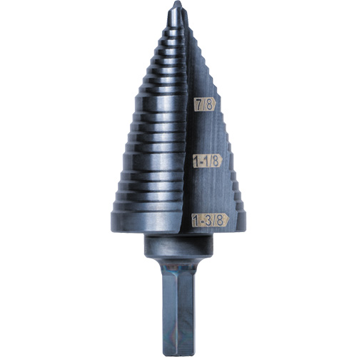 3-Step Drill Bit, 7/8" - 1-3/8" , High Speed Steel The Estey Group