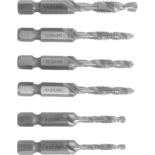 6-32 to 1/4-20 Drill Tap Set, 6 Pieces The Estey Group