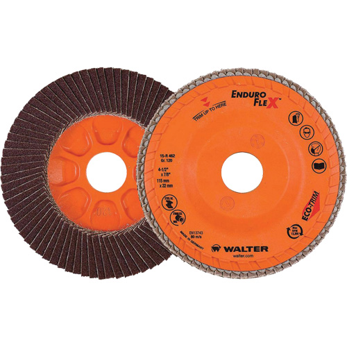 Enduro-Flex Flap Disc, 4-1/2" x 7/8", Type 27, 120 Grit, Zirconia Alumina The Estey Group