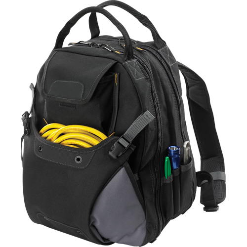 44-Pocket Tool Backpack, 16" L x 13-1/4" W, Black, Polyester The Estey Group