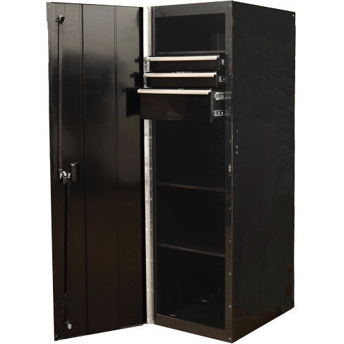 RX Series Side Cabinet, 3 Drawers, 19" W x 25" D x 61" H, Black The Estey Group