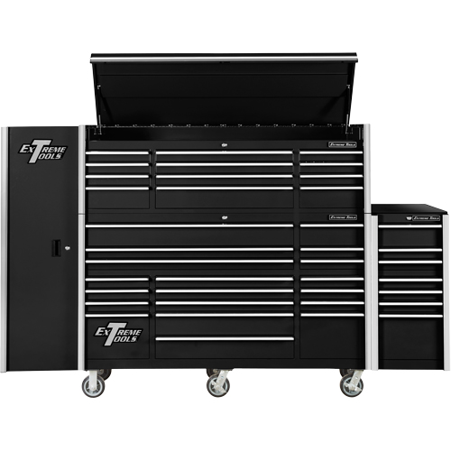 RX Series Side Cabinet, 3 Drawers, 19" W x 25" D x 61" H, Black The Estey Group