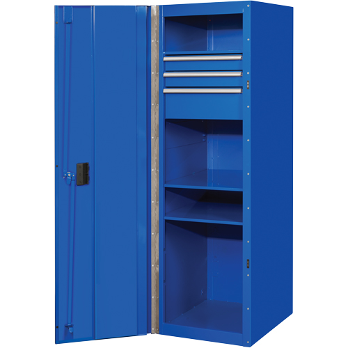 RX Series Side Cabinet, 3 Drawers, 19" W x 25" D x 61" H, Blue The Estey Group