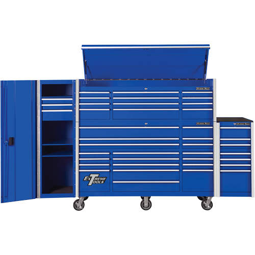 RX Series Side Cabinet, 3 Drawers, 19" W x 25" D x 61" H, Blue The Estey Group