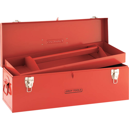 Tool Box, 10-3/4" D x 25-1/2" W x 10" H, Red The Estey Group