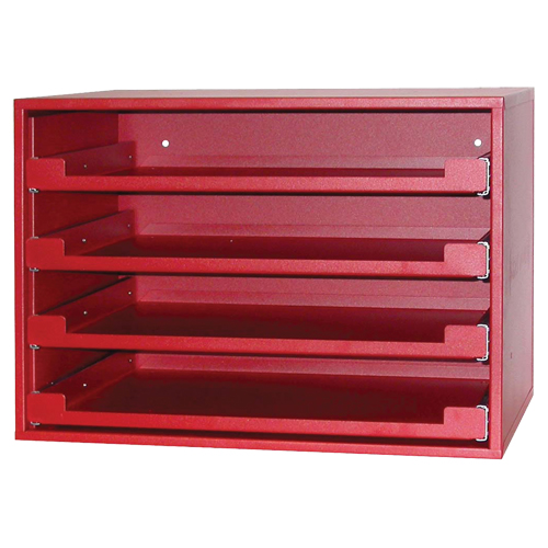 Compartment Rack, 15" D x 21" W x 15" H, Red The Estey Group
