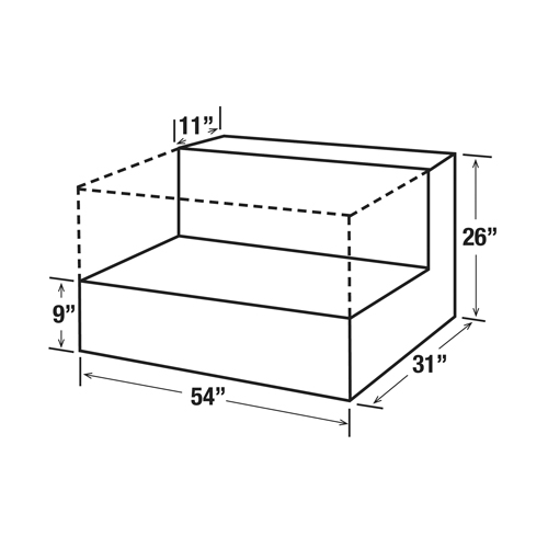 R&eacute;servoir de transfert pour carburant en acier, Acier, Capacit&eacute; 50 gal., Blanc The Estey Group