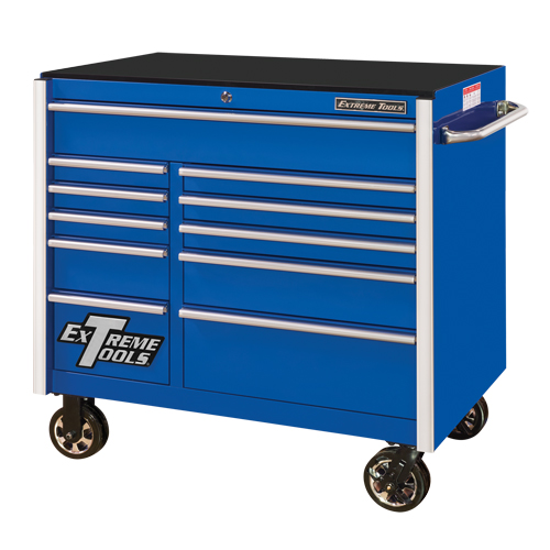 RX Series Rolling Tool Cabinet, 11 Drawers, 41-1/2" W x 25-1/2" D x 40-1/2" H, Blue The Estey Group