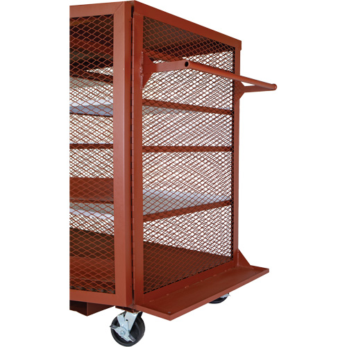 Mobile Mesh Cabinet, Steel, 22 Cubic Feet, Red The Estey Group
