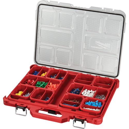 Organisateur profil&eacute; Packout, 19-3/4" x 16-2/5" x 2-1/2", Noir/Rouge The Estey Group