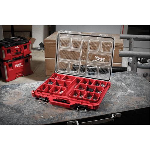 Organisateur profil&eacute; Packout, 19-3/4" x 16-2/5" x 2-1/2", Noir/Rouge The Estey Group