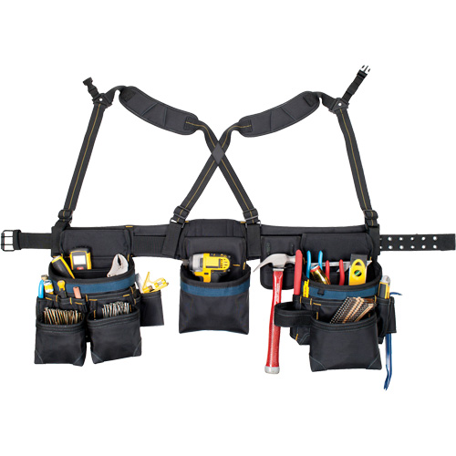 Carpenter's Tool Belt, Polyester, Black The Estey Group