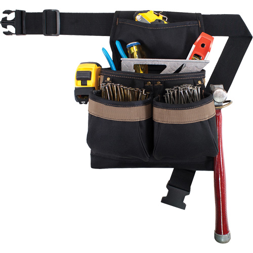 Small Deluxe Tool Belt, Polyester, Black The Estey Group