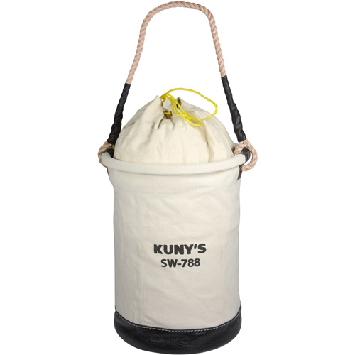 Parachute Top Tool Bucket, 11-1/2" L x 11-1/2" W x 16" H, Canvas, Beige The Estey Group