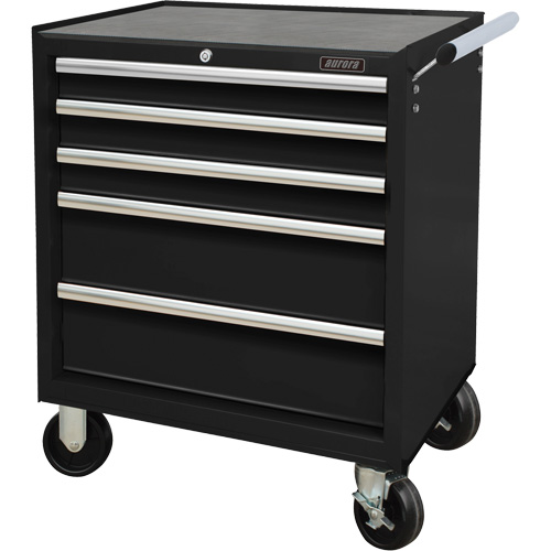 Chariot &agrave; outils industriel, 5 tiroirs, 27" la x 18-3/4" p x 31-1/2" h, Noir The Estey Group