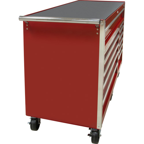 Industrial Tool Cart, 12 Drawers, 56" W x 24-1/2" D x 38-1/8" H, Red The Estey Group