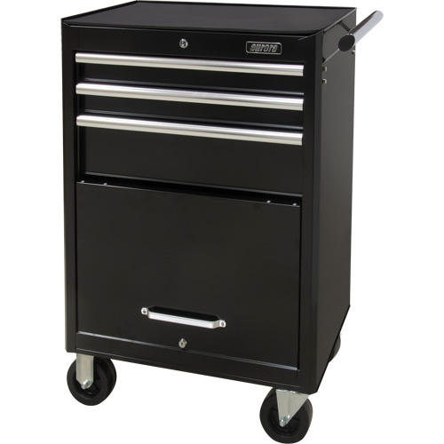 Industrial Tool Cart, 3 Drawers, 29-4/5" W x 21-1/5" D x 38-4/5" H, Black The Estey Group