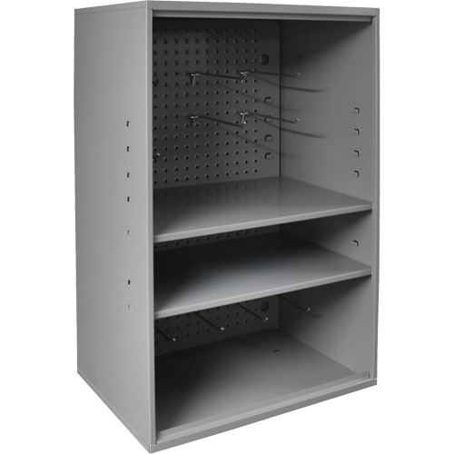 Abrasive Storage Cabinet with Pegboard, Steel, 19-7/8" x 14-1/4" x 32-3/4", Grey The Estey Group