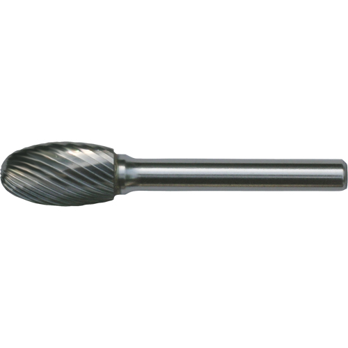 CLEVELAND Solid Carbide Burrs - Oval Shape, SE-3, 3/8" Dia., 1/4" Shank, 5/8" Depth of Cut The Estey Group