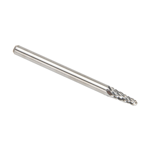 CLEVELAND Solid Carbide Burrs - Taper Shape Radius End 14°, 1/8" Shank The Estey Group