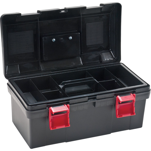 Coffre &agrave; outils robuste, 17-1/2" la x 9-1/2" p x 8" h, Noir The Estey Group