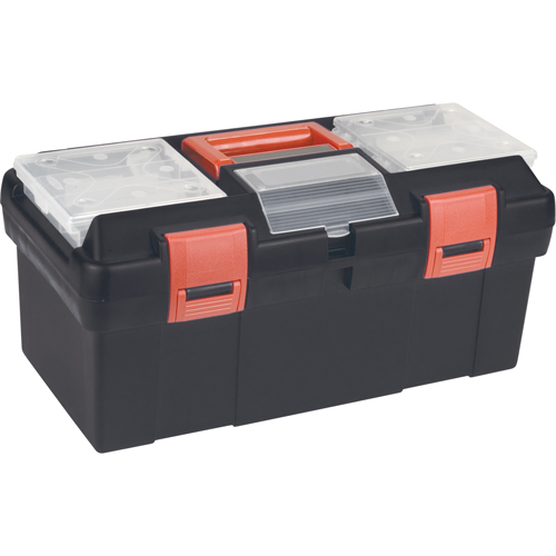 Coffres &agrave; outils en plastique, 17-1/2" la x 9-1/2" p x 8" h, Noir The Estey Group