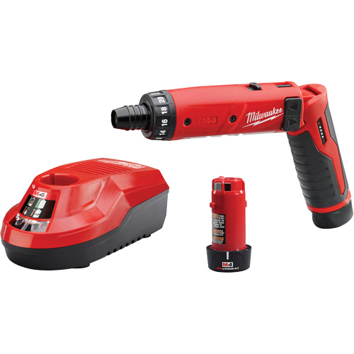 M4 Hex Screwdriver Kit, 1/4", 4 V, 44 in-lbs Max. Torque, Lithium-Ion Battery The Estey Group