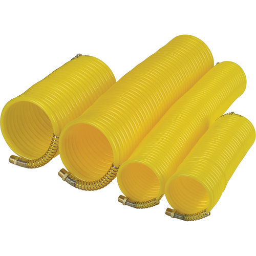 Tuyaux pneumatiques en nylon spiral&eacute; a/raccords, Air, 1/4" DI x 25' lo, Nylon, 200 psi &agrave; 23°C The Estey Group