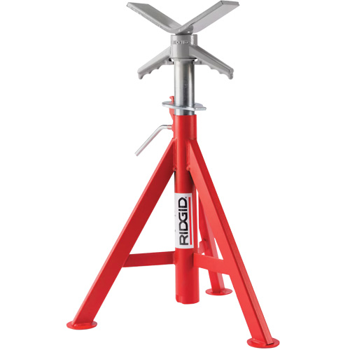 Supports de tuyaux abaiss&eacute; en V no VJ-98, 51-96 cm R&eacute;glage de la hauteur, 12" Capacit&eacute; max. de tuyau, 2500 lb Capacit&eacute; de charge max. The Estey Group