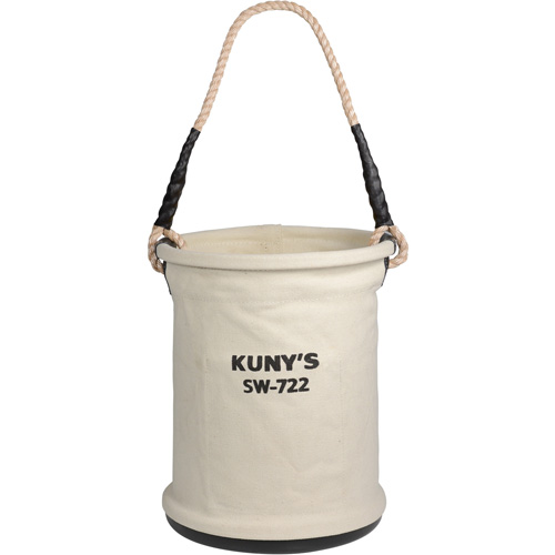 Heavy-Duty Buckets, 11" L x 11" W x 16" H, Canvas, Beige The Estey Group