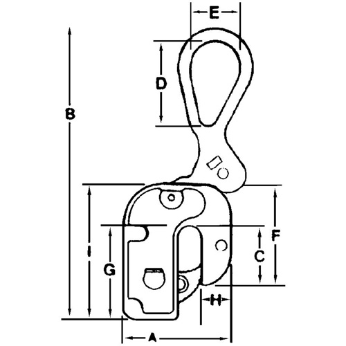 GX Structural Short Leg Plate Clamp, 6000 lbs. (3 tons), 1/16" - 1" Jaw Opening The Estey Group