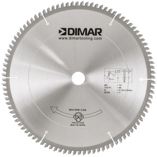 Lame de scie pour coupe de m&eacute;lamine, 12", 96 dents, Pour Bois The Estey Group