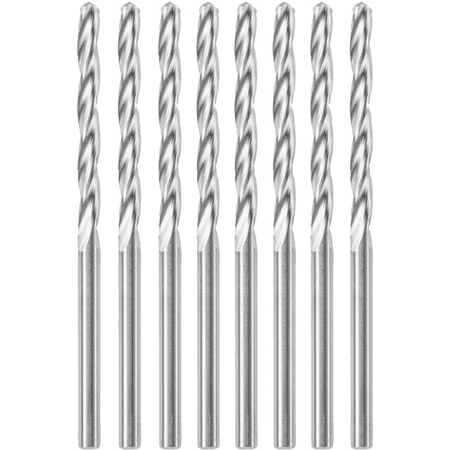 8-Piece Standard Point Spiral Saw Bit with 1/8" Diameter, 1/8", 1" Flute The Estey Group