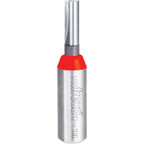 Router Bit - Double Flute Straight Bit, 1/4" Dia., 1" H, 2-3/8" L, 1/2" Shank The Estey Group