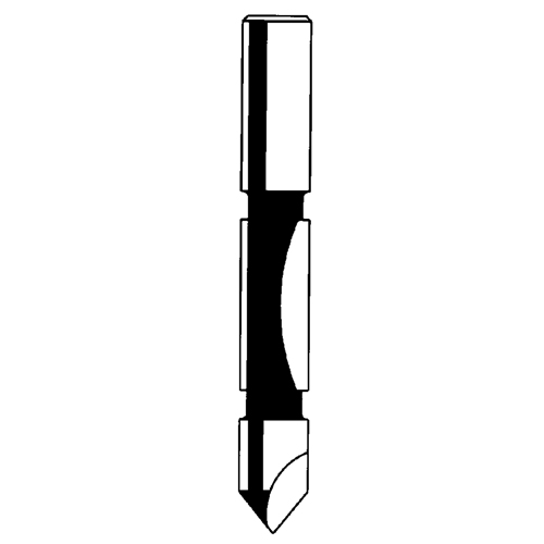 Router Bit - Panel Pilot Bit, 1/4" Dia., 3/4" H, 2-1/4" L, 1/4" Shank The Estey Group