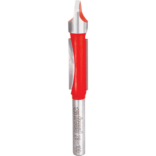 Router Bit - Panel Pilot Bit, 3/8" Dia., 1" H, 3" L, 1/4" Shank The Estey Group