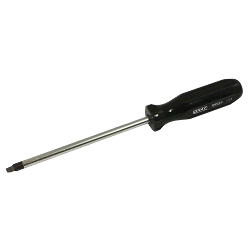 Square Screwdriver, #4 Tip, Round, 9-3/4" L, Plastic Handle The Estey Group